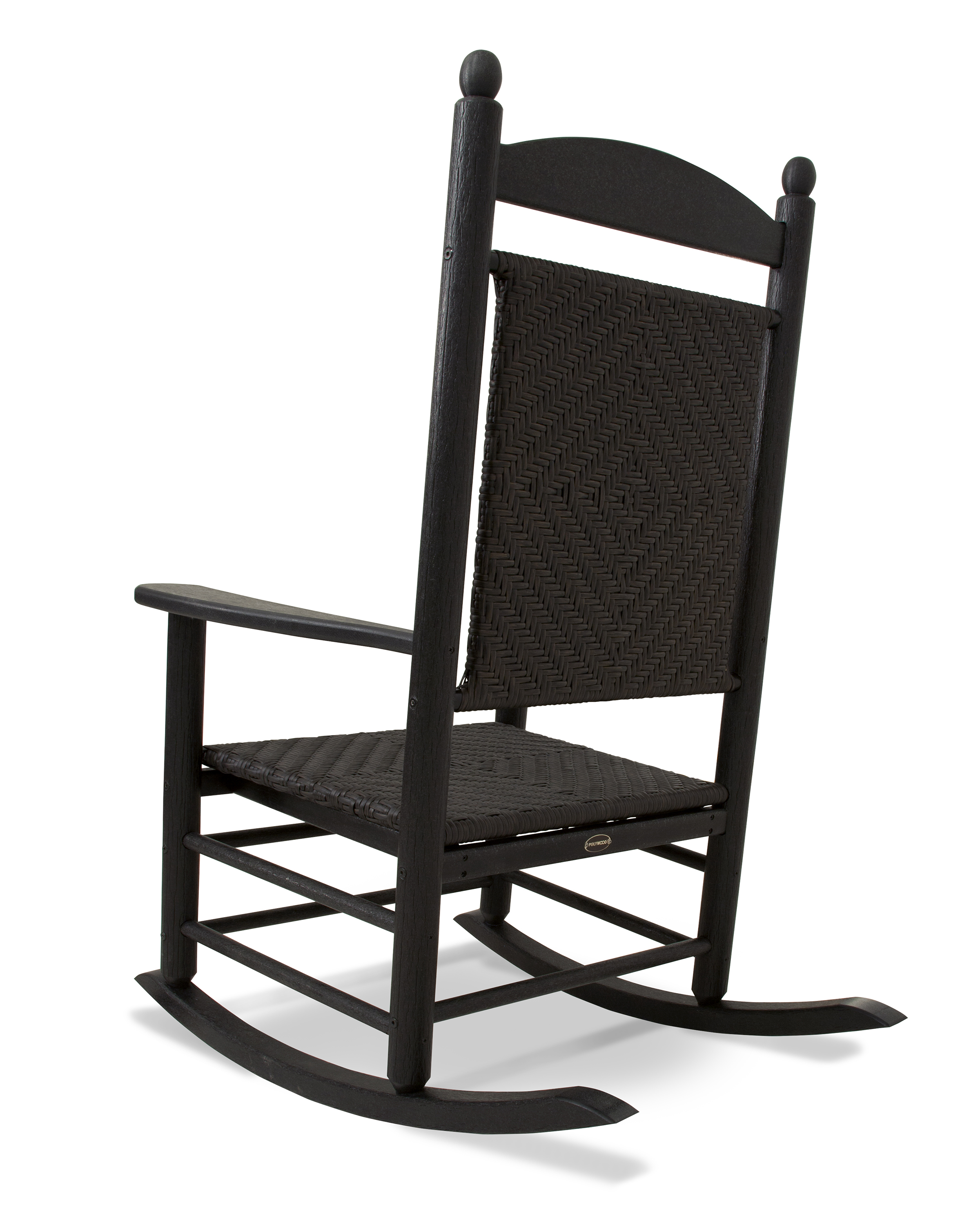 This Traditional Rocker, With Its Unique Detailing, Is Further Enhanced With A Woven Seat And Back. Polywood Furniture Is Constructed Of Solid Polywood Lumber That