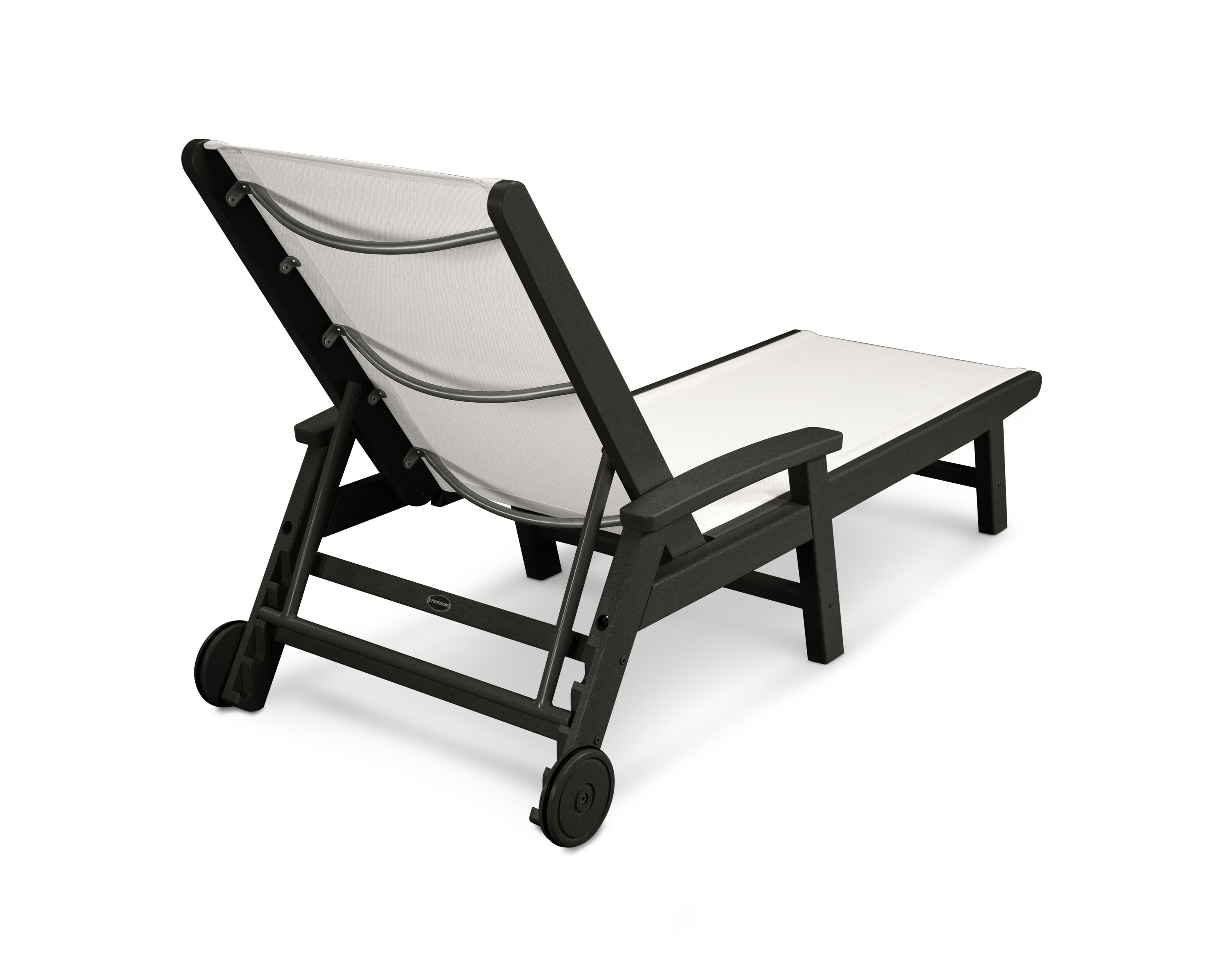 Lie Back And Relax In The Coastal Wheeled Chaise, Fitted With A Breathable Fabric Sling For Optimal Comfort. Conveniently Equipped With Wheels, You Can Easily Move Your All-weather Chaise To Wherever The Sun Takes You. Constructed Out Of Durable Polywood