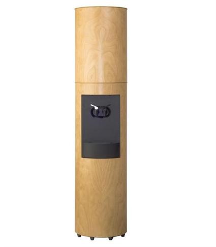 Cima Canadian Cherry Wood Bottleless Water Cooler with Natural Stain and Furniture Finish