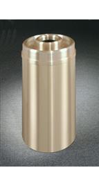The "Atlantis" Satin Brass Donut Top - Ash/Trash 16 Gallon