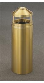 The "Atlantis" Satin Brass Canopy - Ash/Trash 12 Gallon