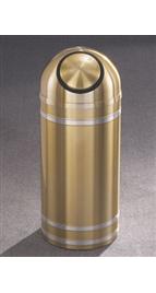 The 'Capri' Banded Satin Dome Top Receptacle 16 Gallon