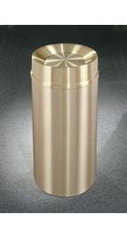 The "Atlantis" Satin Brass Tip Action Receptacle 12 Gallon