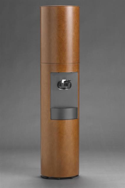 Cima Canadian Cherry Wood Water Cooler Hand Stained in Brown to a Furniture Finish - Room Temp & Cold