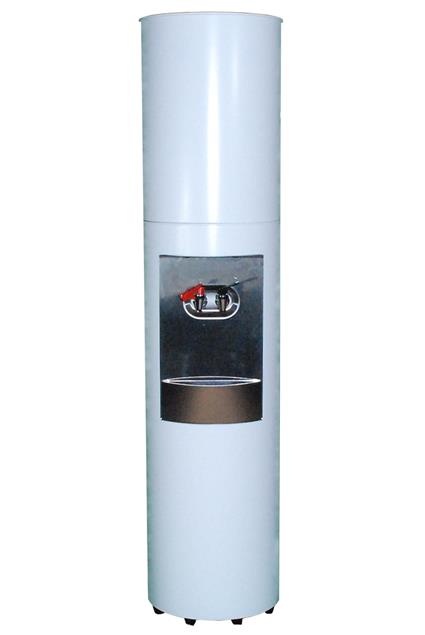 Cima Canadian Cherry Wood Water Cooler Hand Stained in Glossy White to a Furniture Finish - Room Temp & Cold