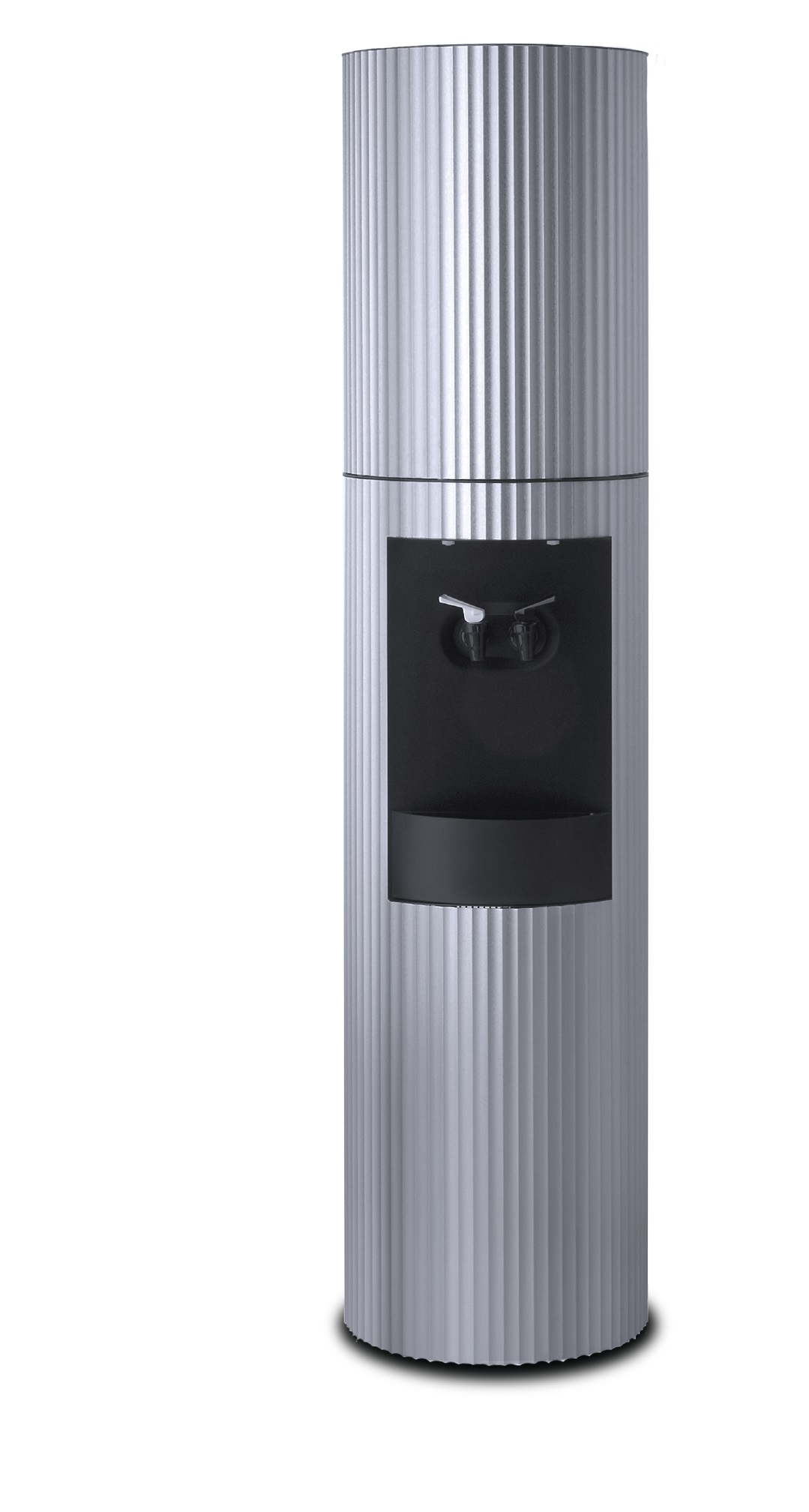 Celsius Water Cooler - Sandblasted & Fluted Brushed Aluminum Cabinet, Room Temperature & Cold