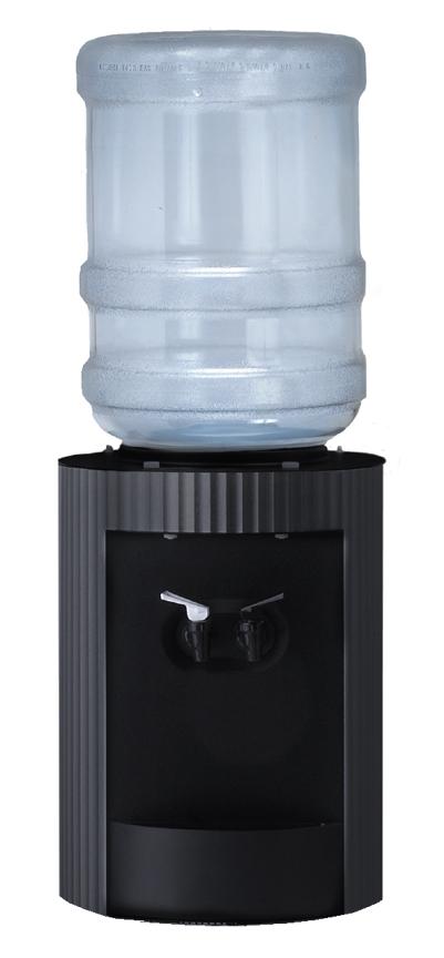 Celsius Countertop Bottled Water Cooler Powdercoated Black, Room Temperature & Cold