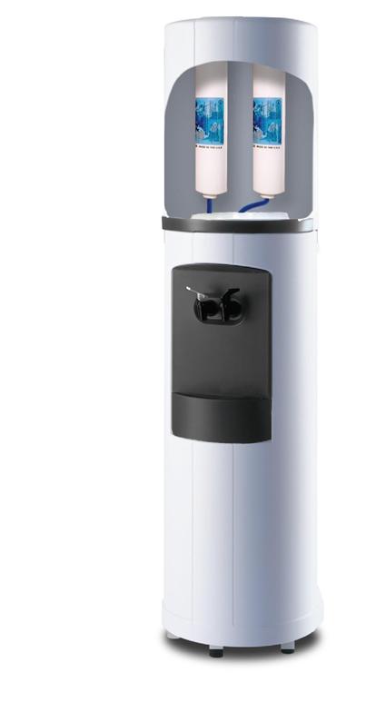 Built-in Filtration, White Cabinet with Black Trim Kit