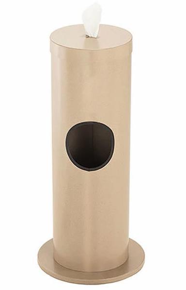 Floor Standing Sanitary Wipe Dispenser Satin Brass