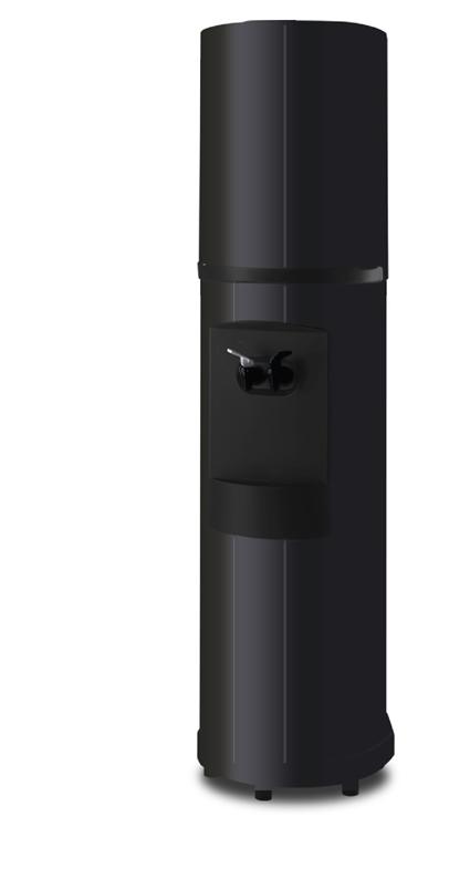 Black Cabinet with Black Trim Kit and Matching Bottle Cover