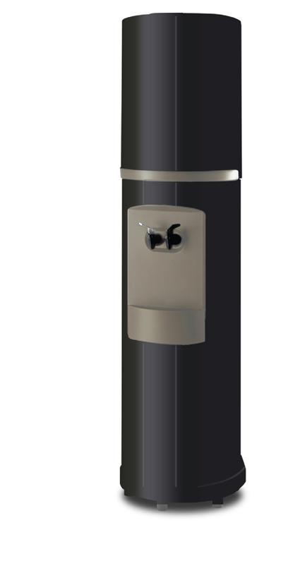 Black Cabinet with Galveston Grey Trim Kit and Matching Bottle Cover