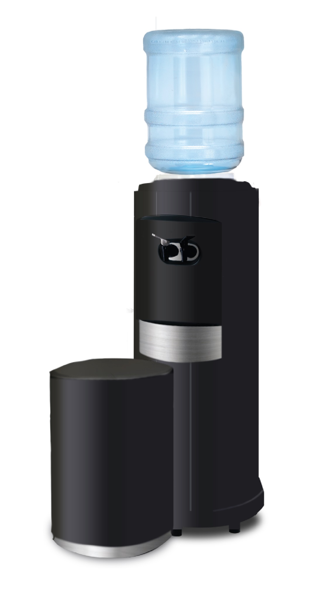 Fahrenheit Black Water Cooler Bottled Water Dispenser for Home