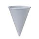 5 oz. cone water cups with rolled top edge. Treated paper - white. These cone paper cups fit all Aquaverve adjustable cup dispensers except the Universal.