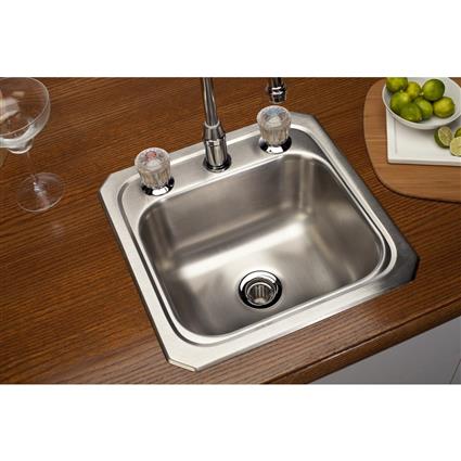 SS 15x15x6.1 Single Bowl Drop-in Sink