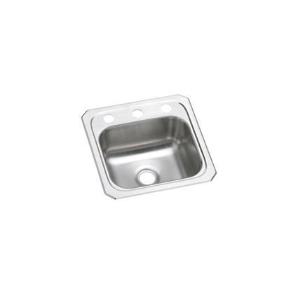 SS 15x15x6.1 Single Bowl Drop-in Sink