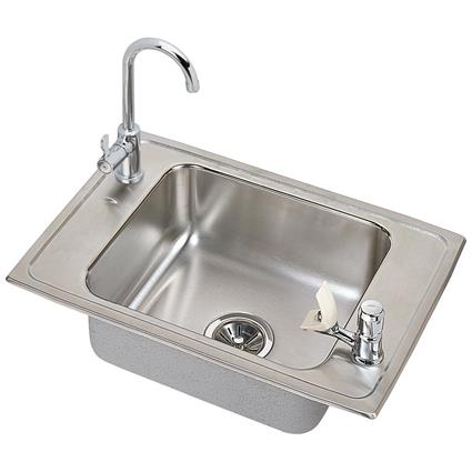 SS 25x17x6.5 Single Drop-in Sink Kit