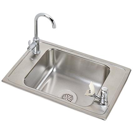 SS 25x17x6.8 Single Drop-in Sink Kit