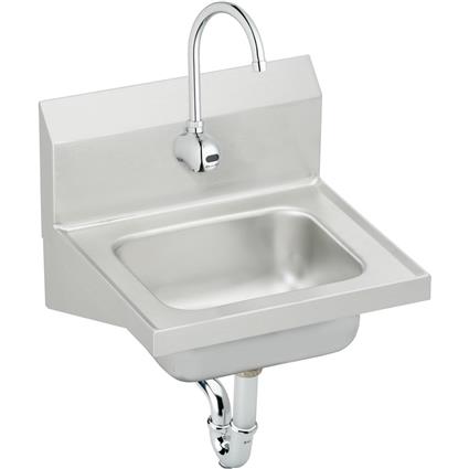 SS 16-3/4"x15-1/2"x13"Sngl Wall Sink Kit