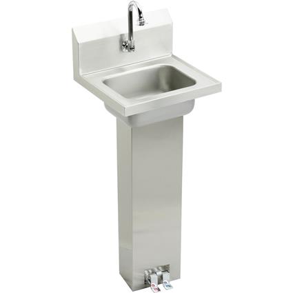 SS 16-3/4"x15-1/2"x13"Sngl Wall Sink Kit