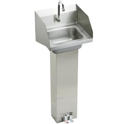 SS 16-3/4"x15-1/2"x13"Sngl Wall Sink Kit