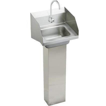 SS 16-3/4"x15-1/2"x13"Sngl Wall Sink Kit
