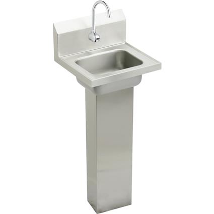 SS 16-3/4"x15-1/2"x13"Sngl Wall Sink Kit