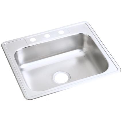 SS 25x21.2x6.5 Single Drop-in Sink