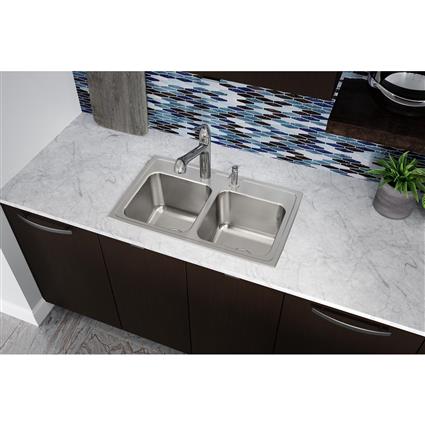 SS 29x18x10 Double Bowl Drop-in Sink