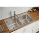 SS 37x22x10.1 Dbl Bowl Drop-in Sink