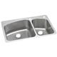 SS 33 x 22 x 8  Double Bowl Dual Mt Sink