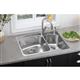 SS 33 x 22 x 8  Double Bowl Dual Mt Sink