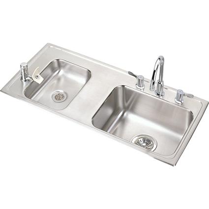 SS 37.2x17x5 Dbl Drop-in Sink Kit