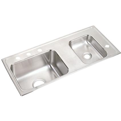SS 37.2x17x5 Dbl Bowl Drop-in Sink