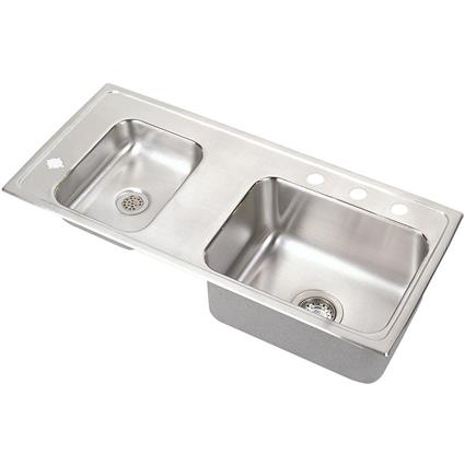 SS 37.2x17x5 Dbl Bowl Drop-in Sink