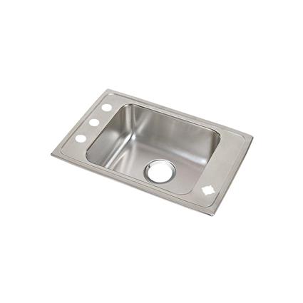 SS 25x17x7.6 Single Bowl Drop-in Sink