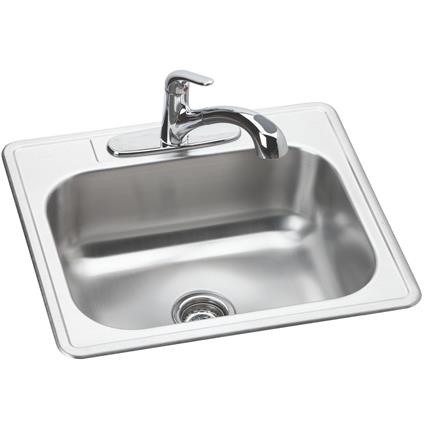 SS 25x22x8.1 Single Drop-in Sink Kit