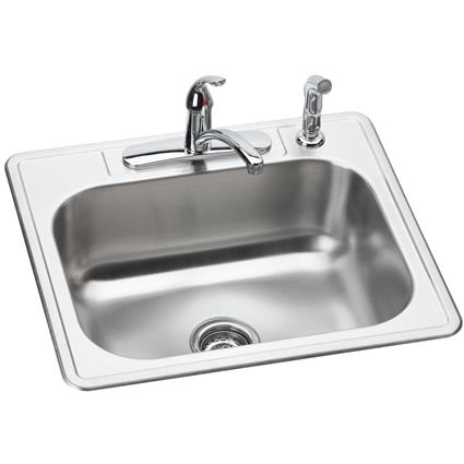 SS 25x22x8.1 Single Drop-in Sink Kit