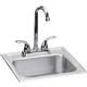 SS 15x15x6 Single Drop-in Sink Kit