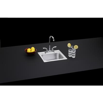 SS 15x15x6 Single Drop-in Sink Kit