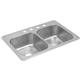 SS 33x22x8.2 Double Bowl Drop-in Sink