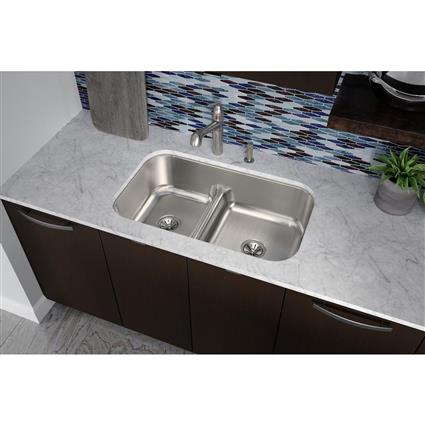 SS 34.6 x 21.1 x 8.7  Dbl Under MT Sink