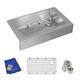 SS 35.8x20.2x9 Single Apron Sink Kit