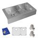 SS 35.8x20.2x9 Dbl Farmhouse Sink Kit