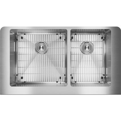 SS 35.8x20.2x9 Dbl Farmhouse Sink Kit
