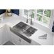 SS 35.8x20.2x9 Dbl Farmhouse Sink