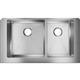 SS 35.8x20.2x9 Dbl Farmhouse Sink