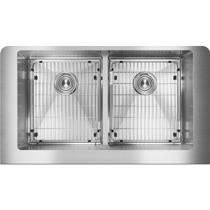 SS 35.8x20.2x9 Dbl Farmhouse Sink Kit