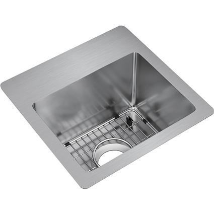 SS 15x15x9 Single Dual Mt Sink Kit