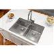 SS 33x22x9 Dbl Dual Mt Sink Kit