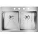 SS 33x22x9 Dbl Dual Mt Sink Kit